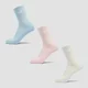 MP Unisex Crew Socks (3 Pack) - Cotton, Baby Pink, Baby Blue