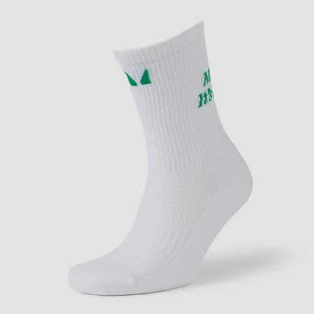 MP Graphic Running Socks - White
