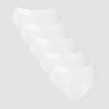 MP Women's Mid Rise Thong (5 Pack) - White - White
