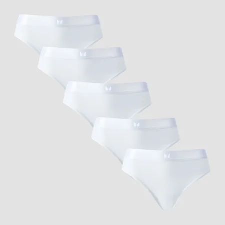 MP Women's Mid Rise Bikini Brief (5 Pack) - White - White