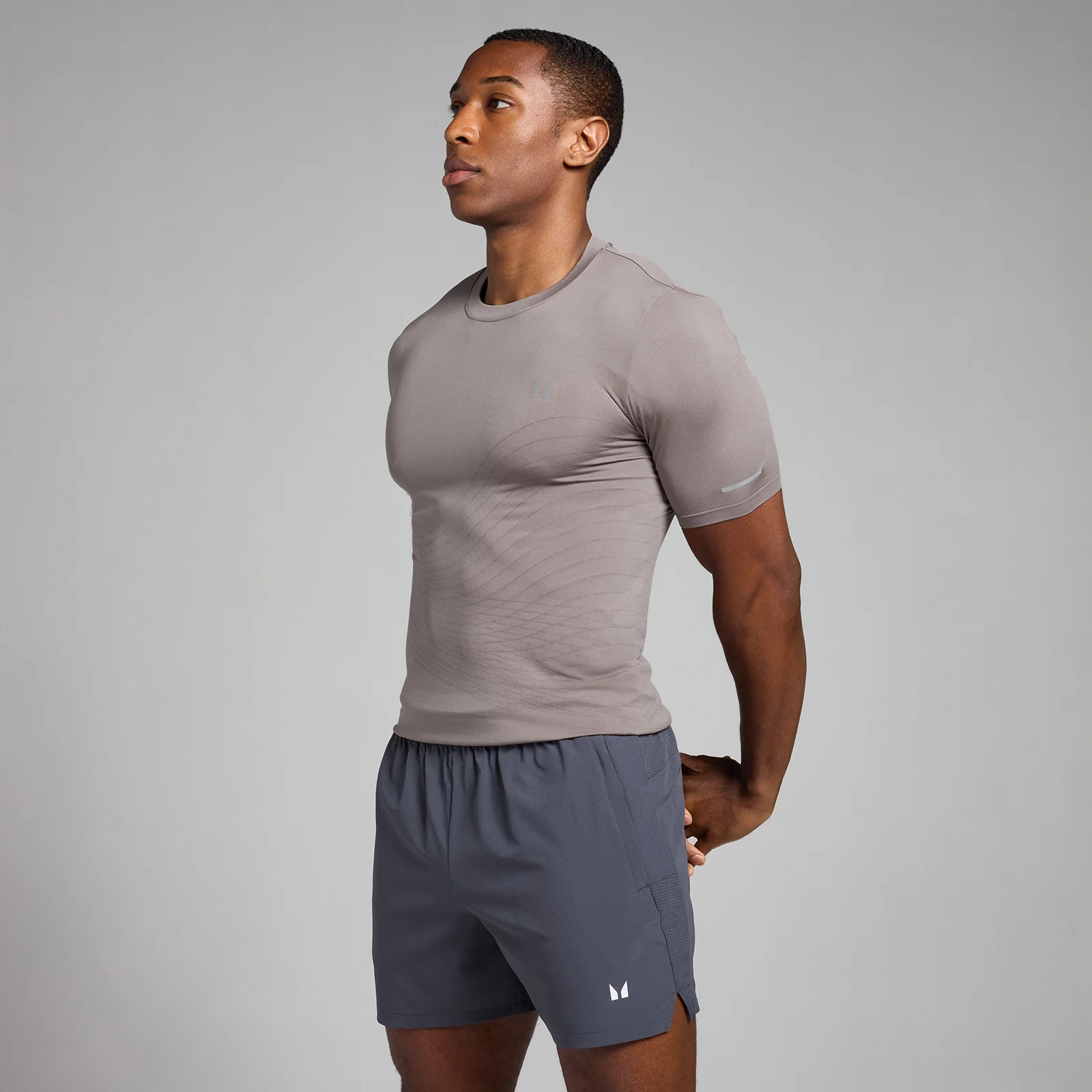 MP Men's Active Seamless Printed T-Shirt - Cool Grey - XS Bilde 1