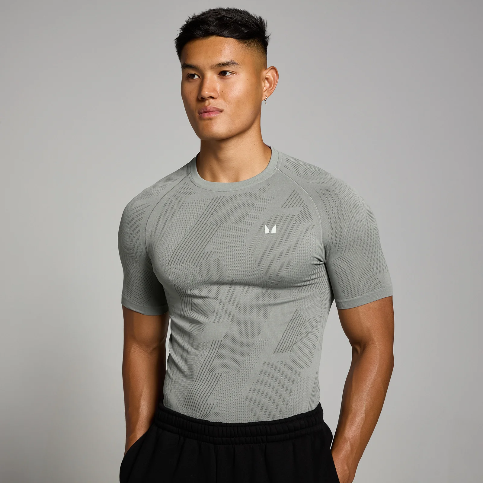 MP Men's Tempo Pillar Graphic Seamless T-Shirt - Storm - XXL Bilde 1
