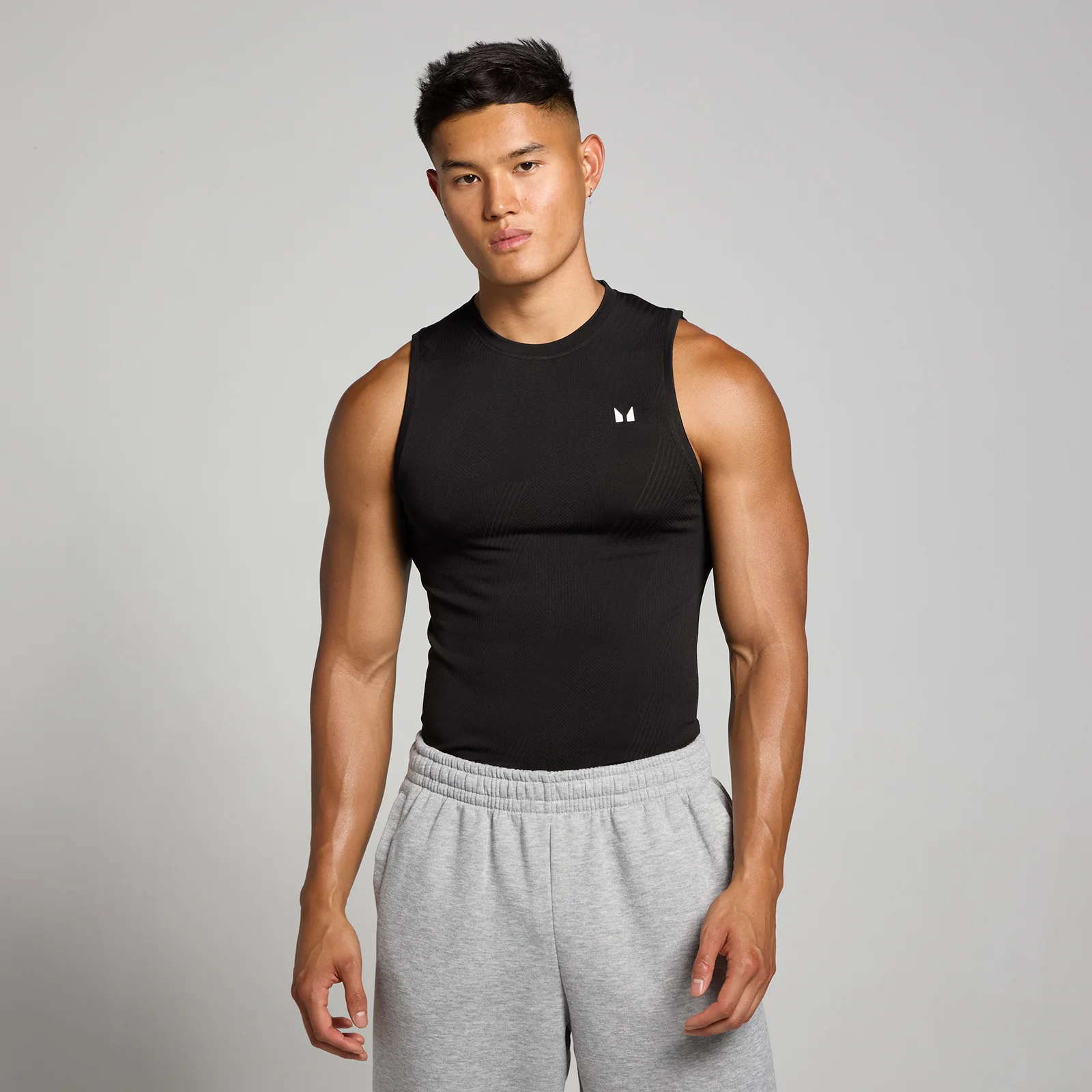MP Men's Tempo Pillar Graphic Seamless Tank - Black - XS Bilde 1