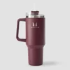 Myprotein Metallflaske med Sidehåndtak og Sugerør 1200ml - Dyp Bær