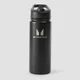 Myprotein Recycled Metal Flip Straw Bottle 500ml - Black