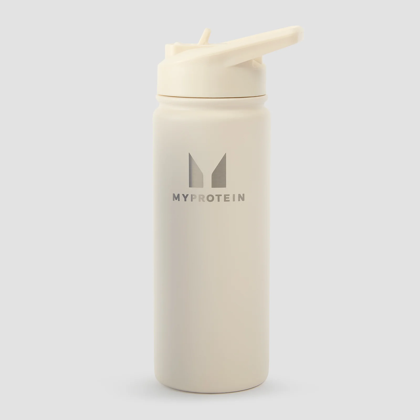Myprotein Recycled Metal Flip Straw Bottle 500ml - Natural Cream Bilde 1
