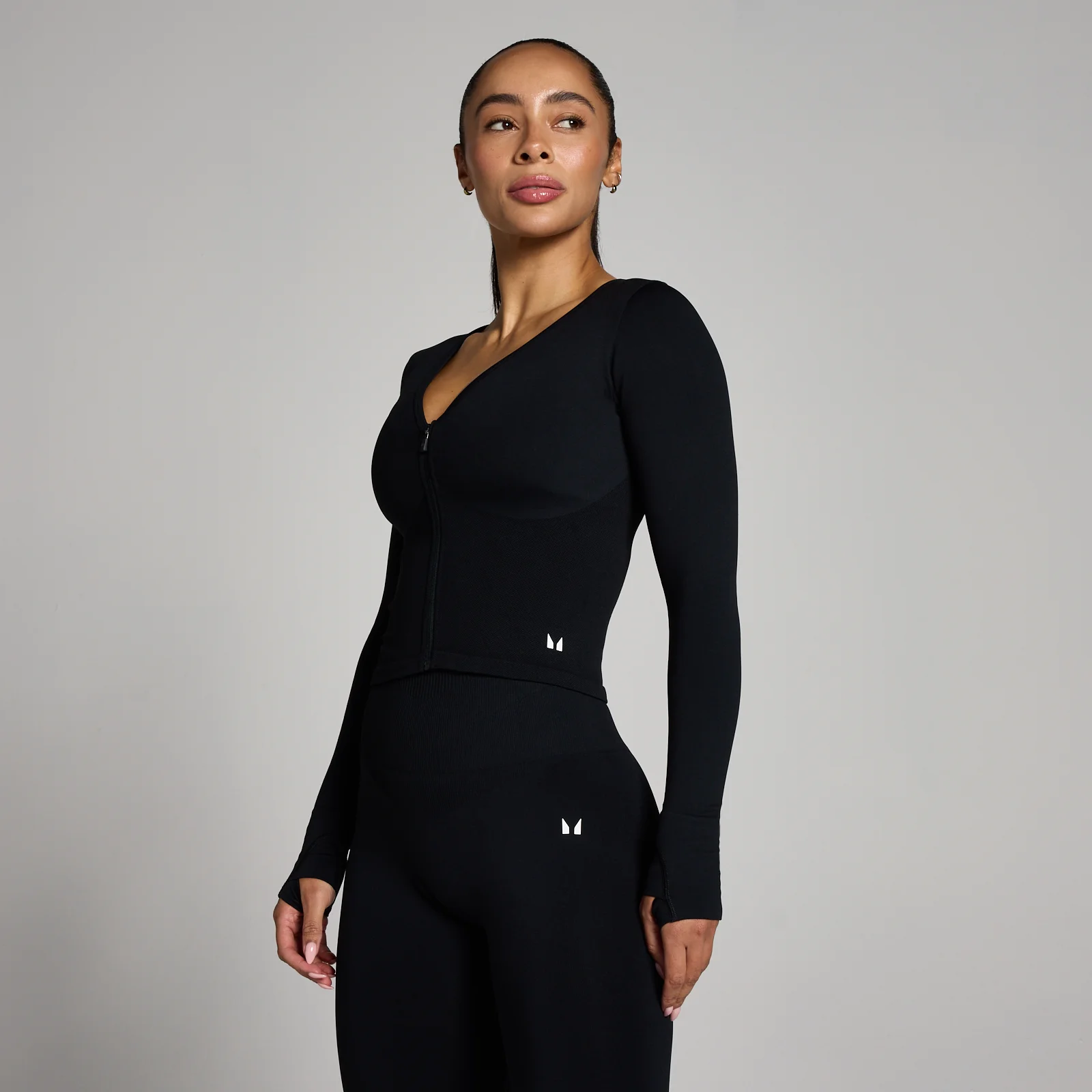 MP Women's Tempo Seamless Cropped Jacket - Black - L Bilde 1