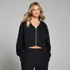 MP Women's Lifestyle Zip Through Hoodie - Washed Black