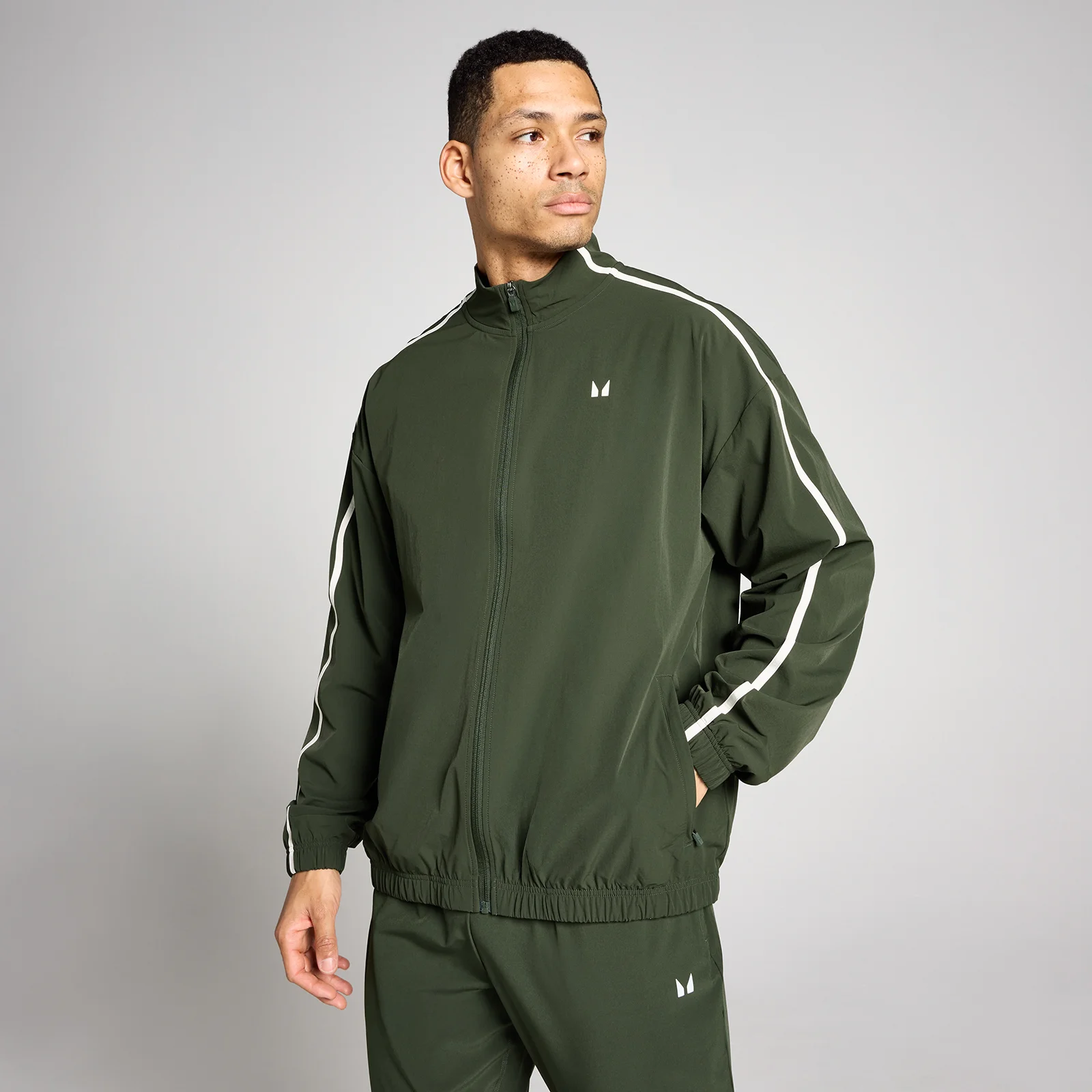 MP Men's Tempo Panel Woven Jacket - Forest Green - XS Bilde 1