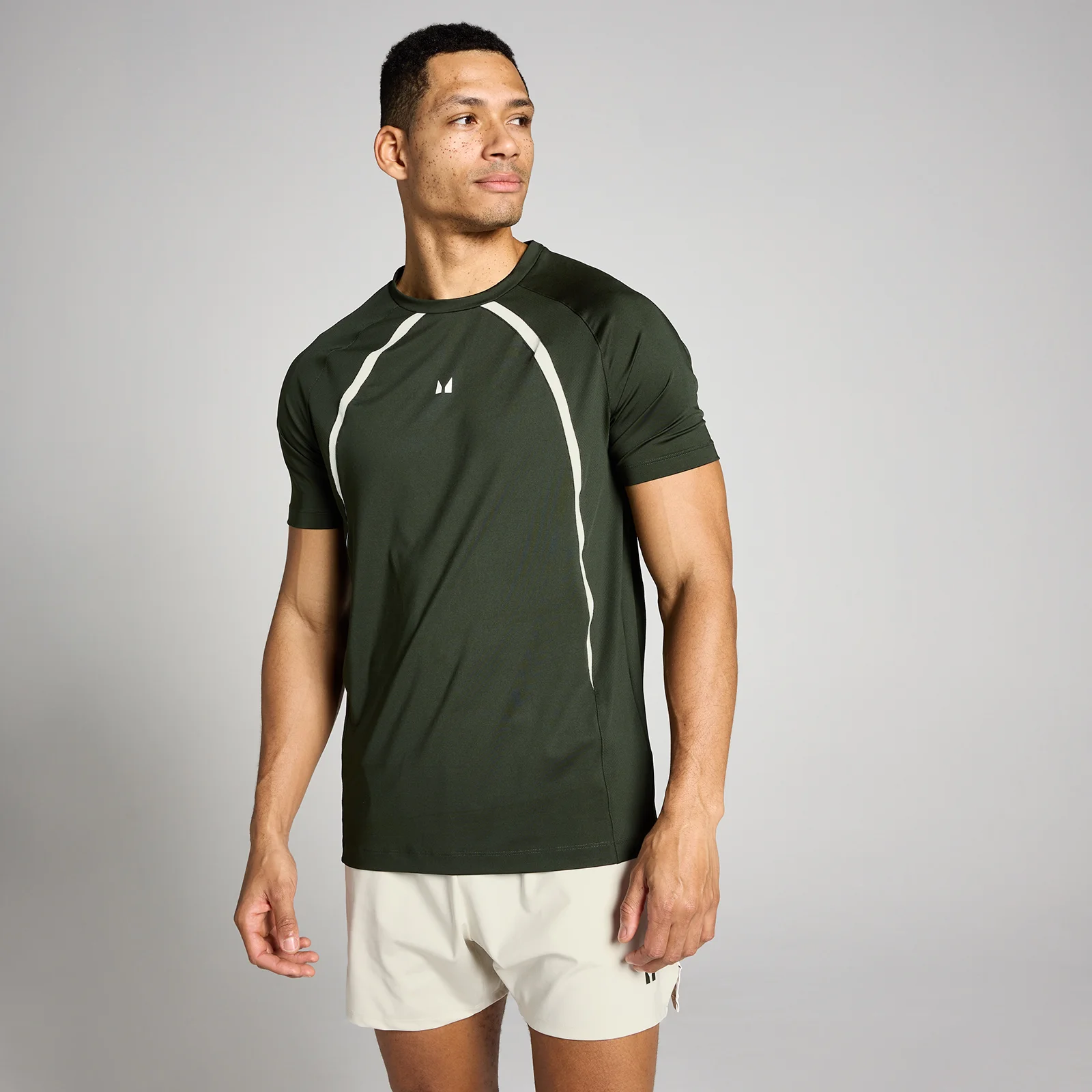MP Men's Tempo Panel T-Shirt - Forest Green - XS Bilde 1