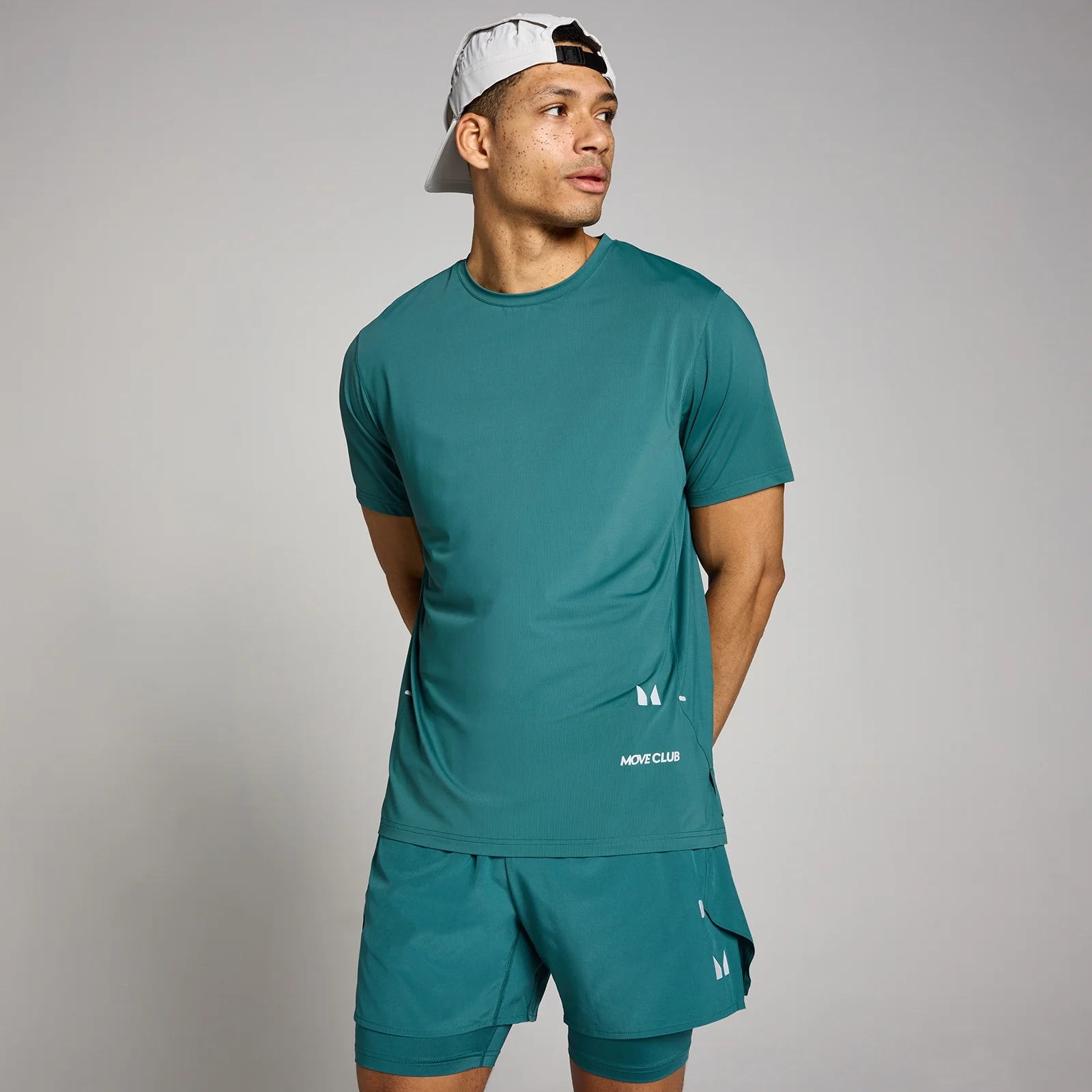 MP Men's Hybrid Mesh T-Shirt - Rich Teal - XS Bilde 1