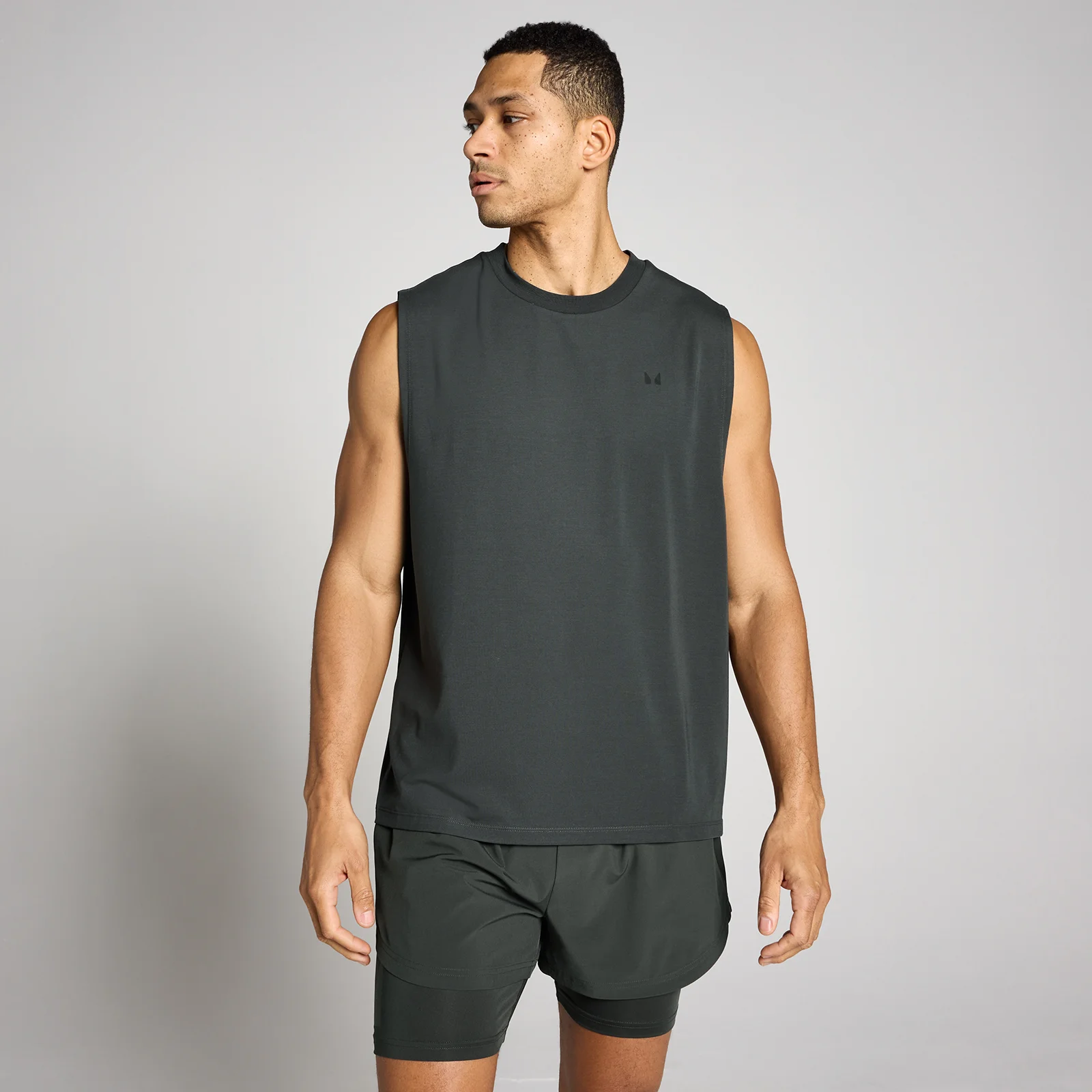 MP Men's Oversized Cotton Modal Tank - Washed Black - XS Bilde 1