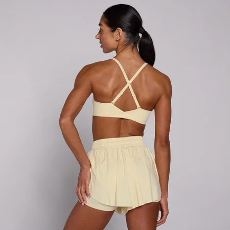MP Women's Tempo Twist Back Sports Bra - Butter