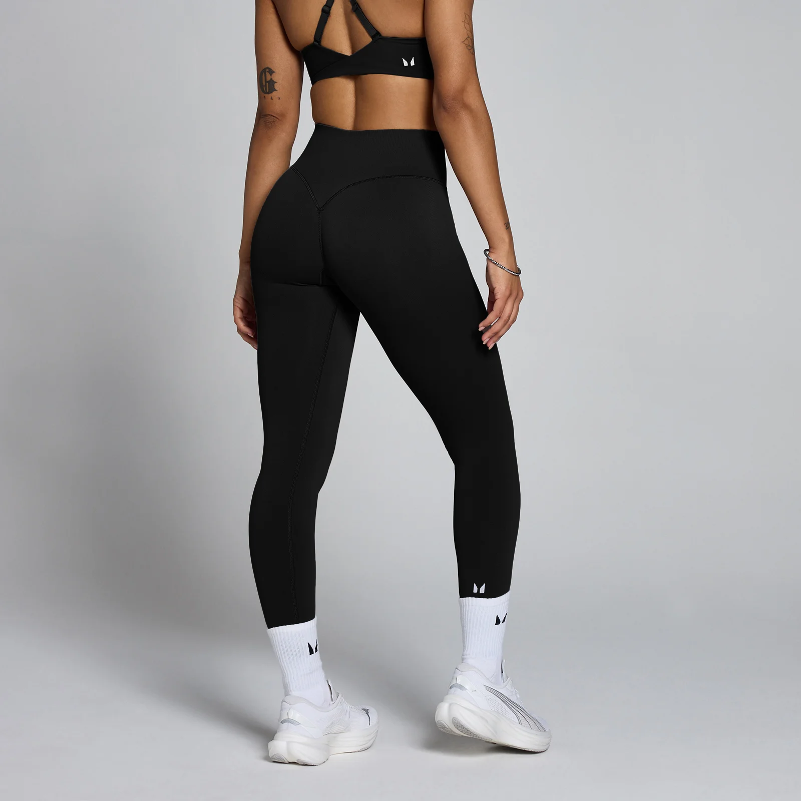 MP Dame Tempo Mid Rise Sømløs Tights - Svart - XS Bilde 1