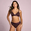 MP Dame V-hals Bralette - Fudge