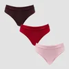 MP Dame Mid Rise Bikini Truse (3-Pakning) - Blush/Roserød/Fudge