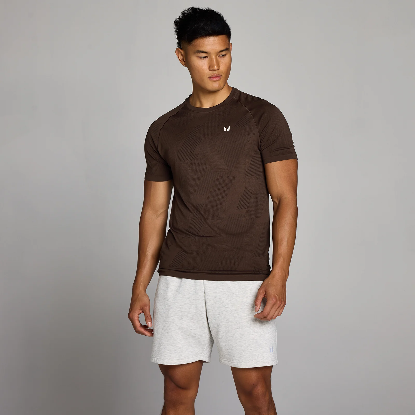 MP Men's Tempo Pillar Graphic Seamless T-Shirt - Cocoa - XS Bilde 1