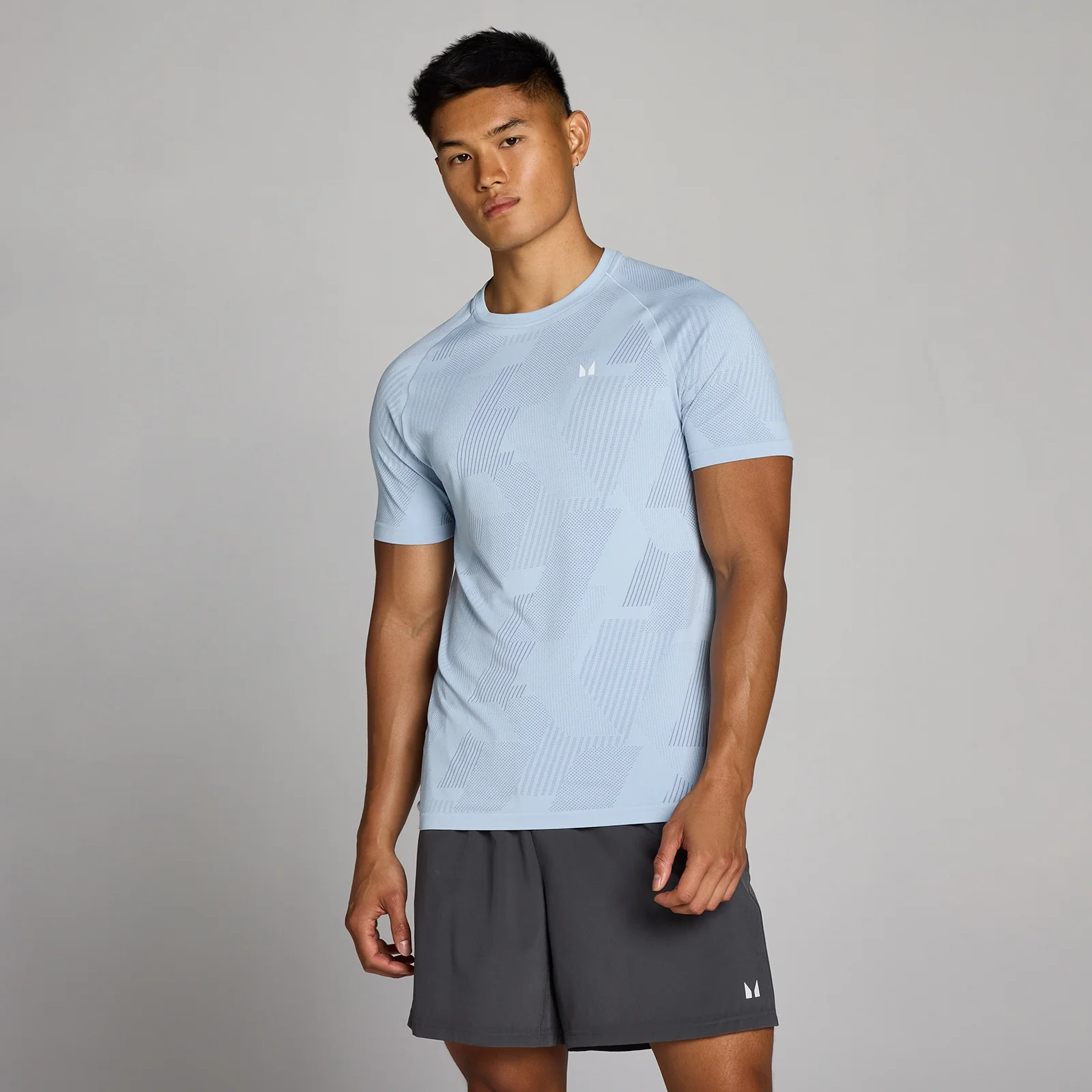 MP Men's Tempo Pillar Graphic Seamless T-Shirt - Breeze Blue - S Bilde 1