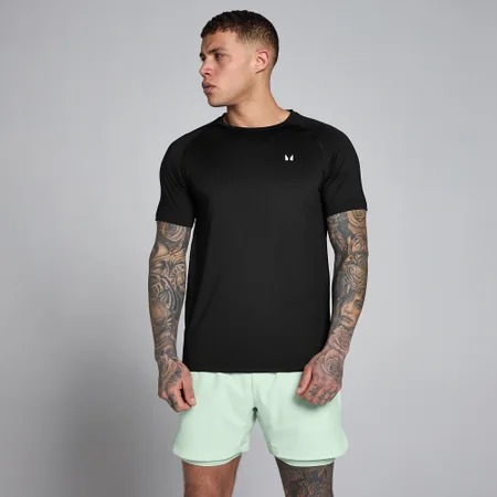 MP Men's Training T-Shirt - Black / Light Lime