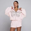 MP Women's Lift Graphic Lightweight Loopback Zip Through Hoodie - Baby Pink