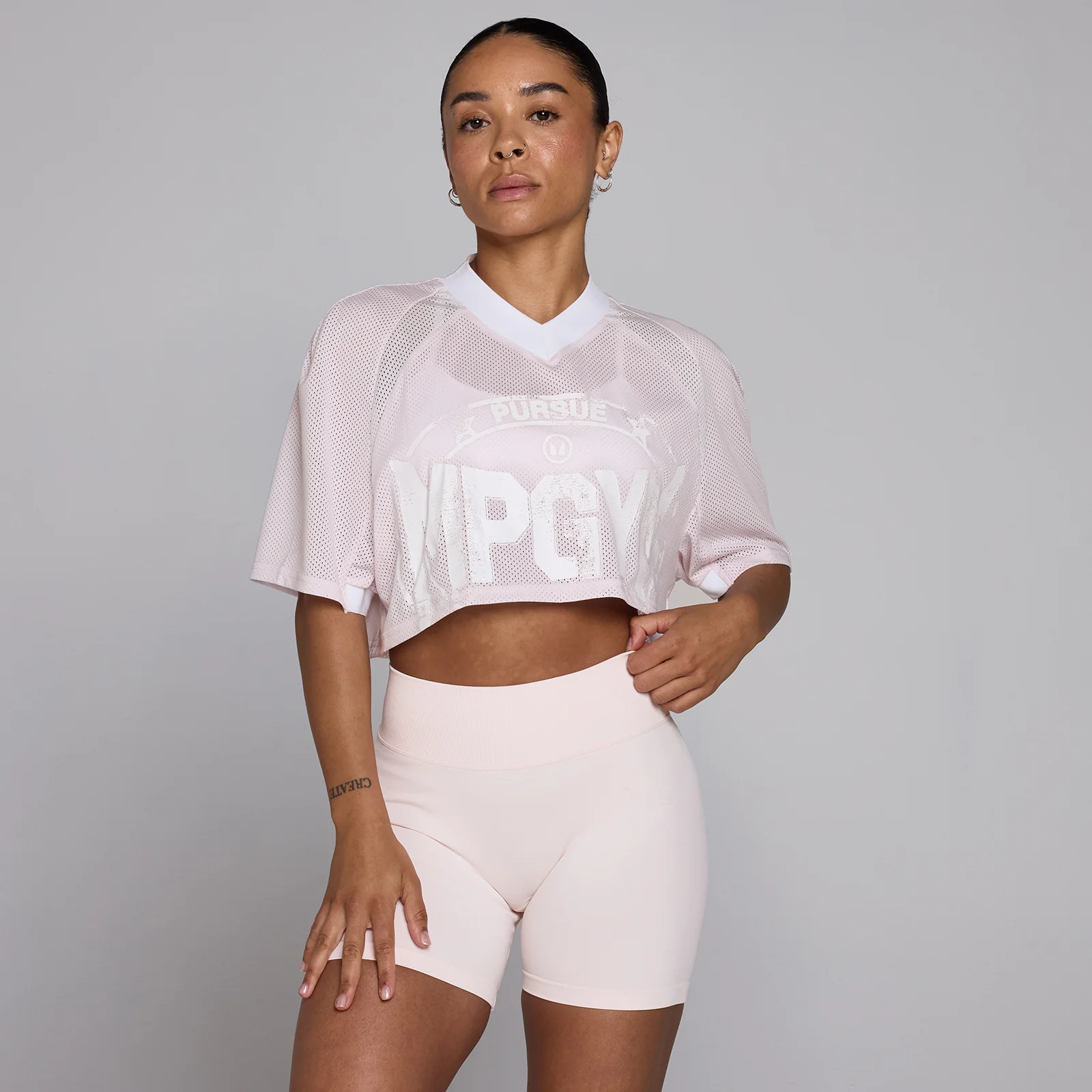 MP Women's Lift Mesh Jersey - Baby Pink - L Bilde 1