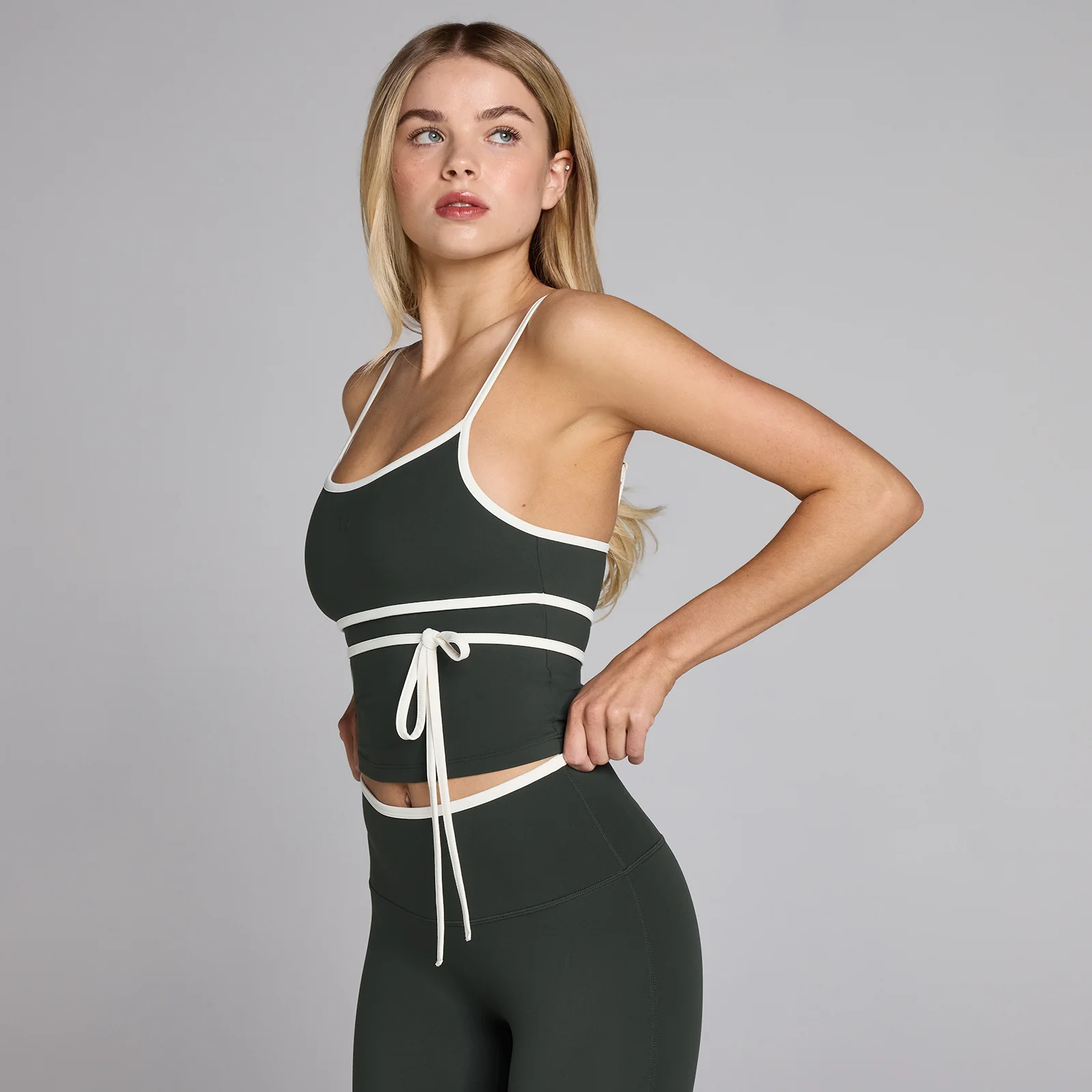 MP Women's Tempo Contrast Tie Vest - Washed Black - S Bilde 1