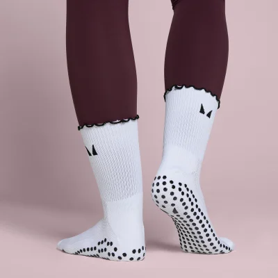 MP Frilly Pilates Sokker (2 pakning) - Svart/Hvit - UK 6-8 Bilde 7