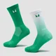 MP Running Socks (2 Pack) - Ombre Zesty Green / Light Lime Stripe