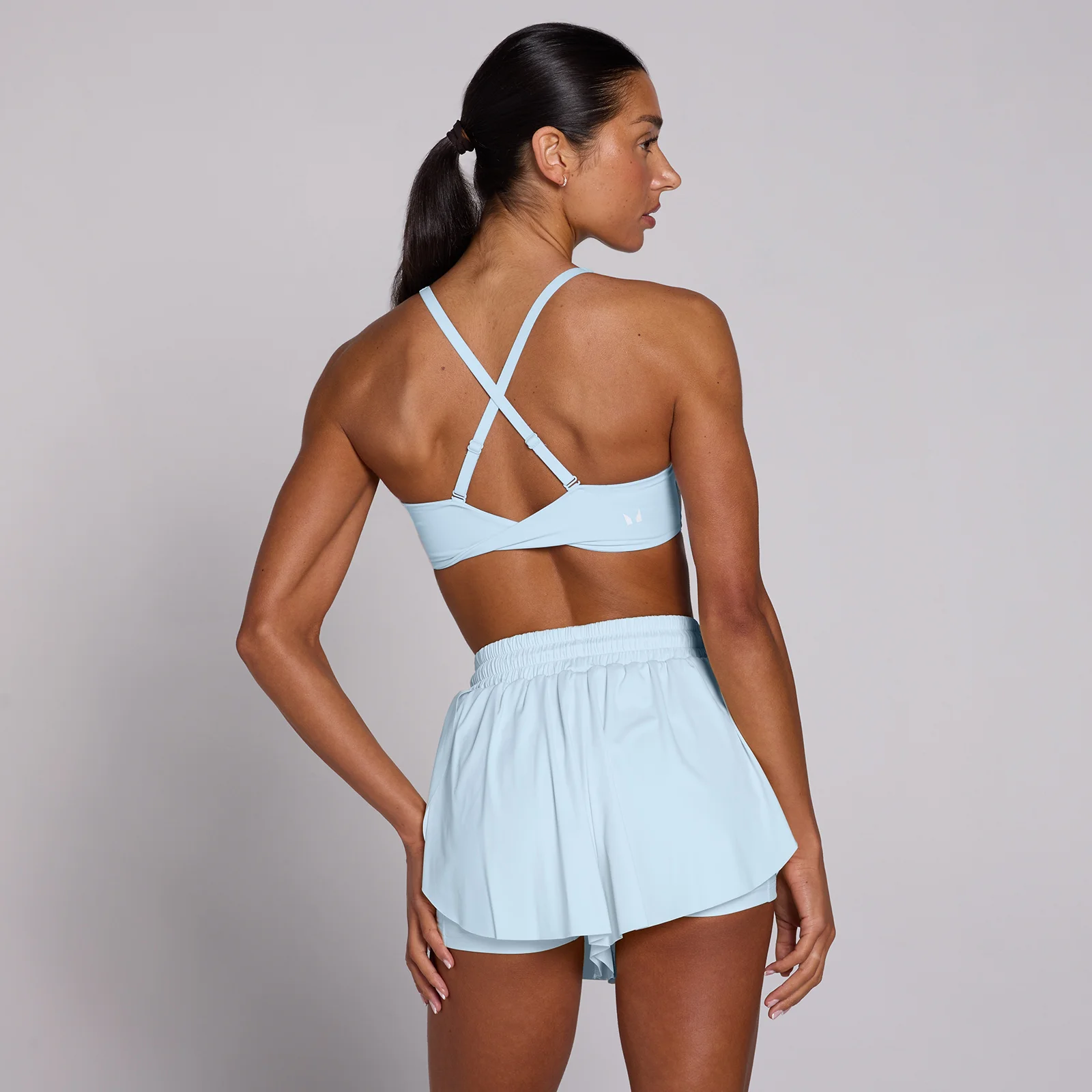 MP Women's Tempo Twist Back Sports Bra - Baby Blue - L Bilde 1
