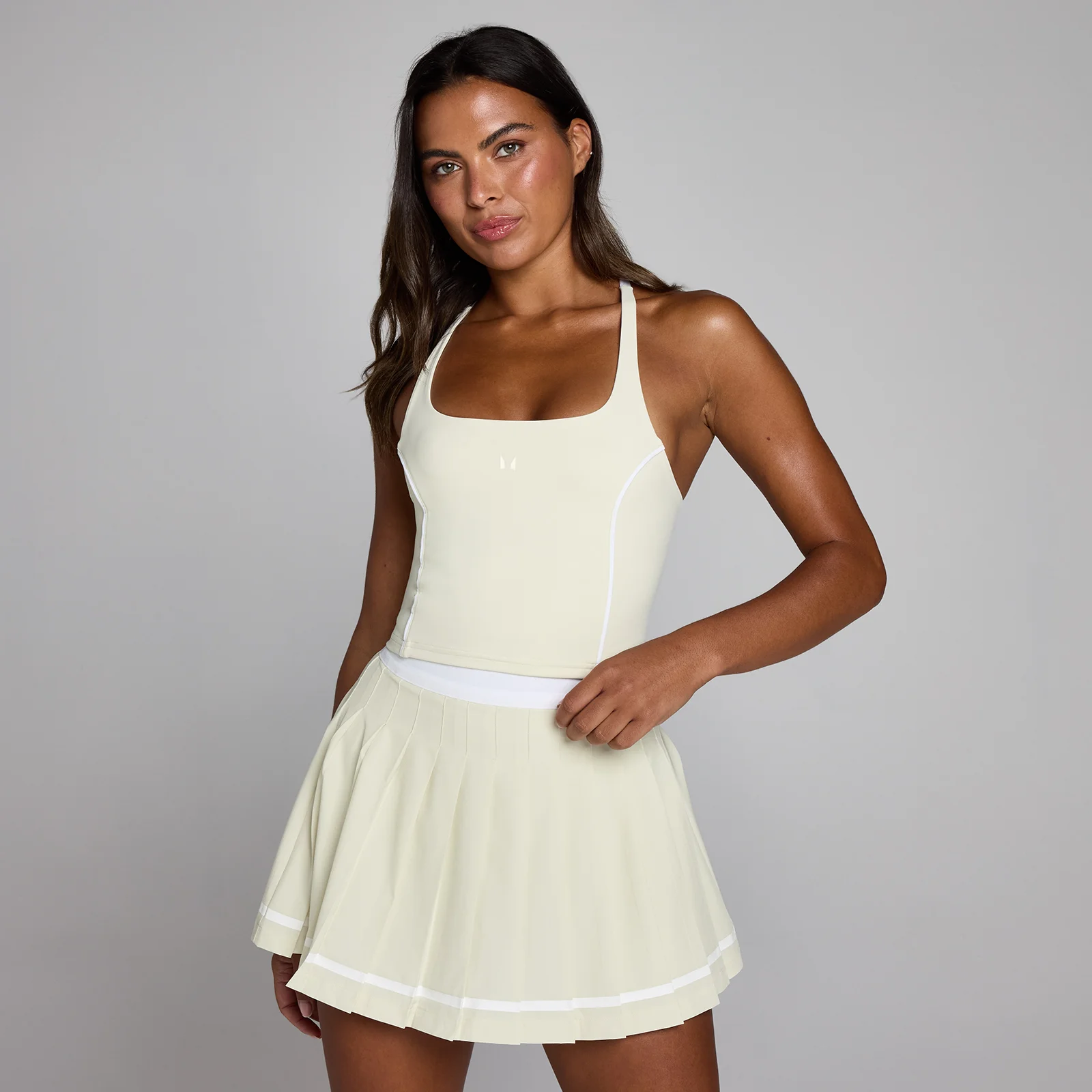 MP Women's Tempo Contrast Strappy Racerback Vest - Desert Dust - M Bilde 1