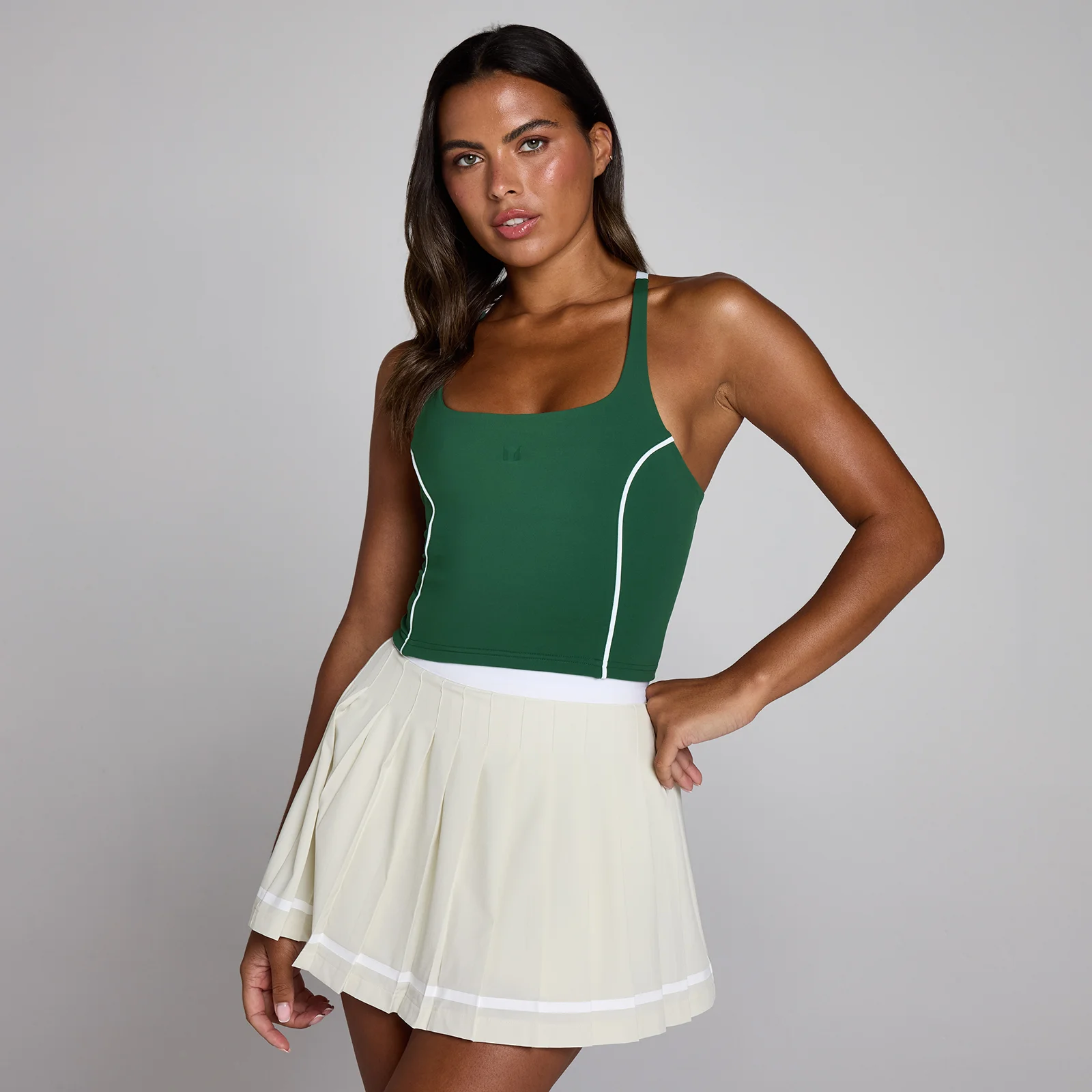 MP Women's Tempo Contrast Strappy Racerback Vest - Racing Green - S Bilde 1
