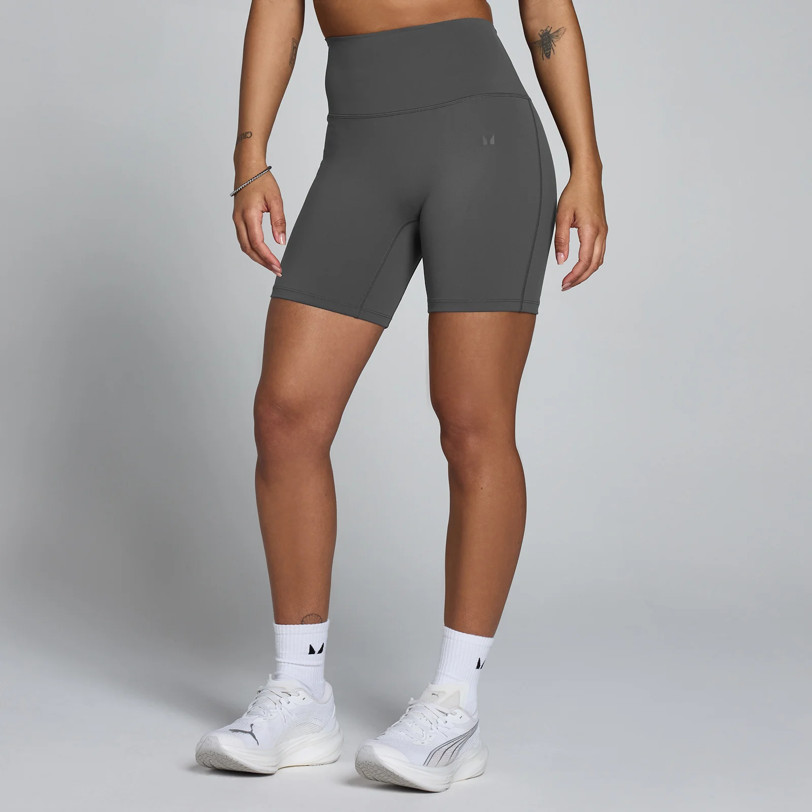 MP Women's Tempo High Waisted Shorts - Dark Grey - XL Bilde 1