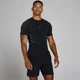 MP Men's Hero Muscle Fit Seamless T-Shirt - Washed Black/Power Blue