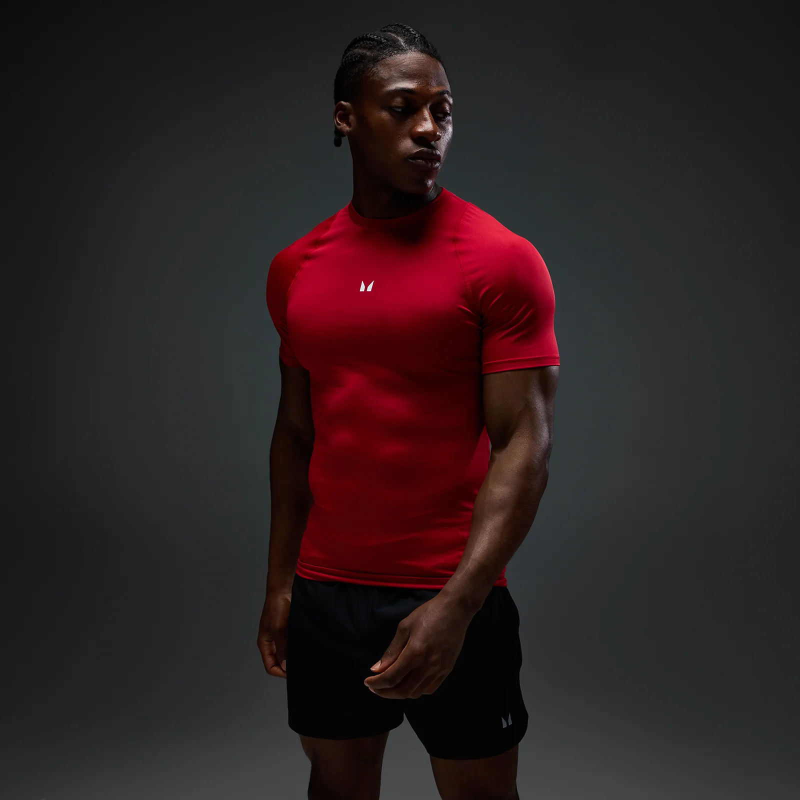 MP Men's Training Short Sleeve Baselayer - Hero Red - L Bilde 1