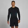 MP Men's Hero Muscle Fit Seamless Long Sleeve - Washed Black/Power Blue