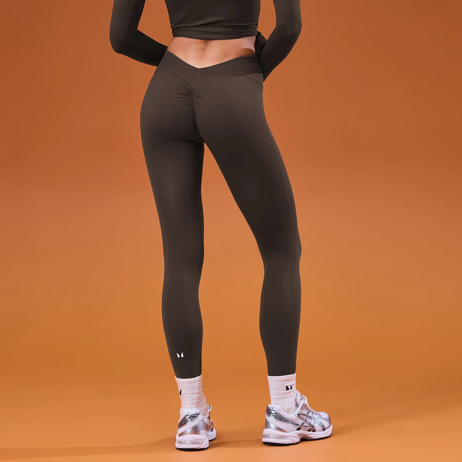 MP Women's Tempo Dipped Waist Leggings - Cocoa - XS Bilde 1