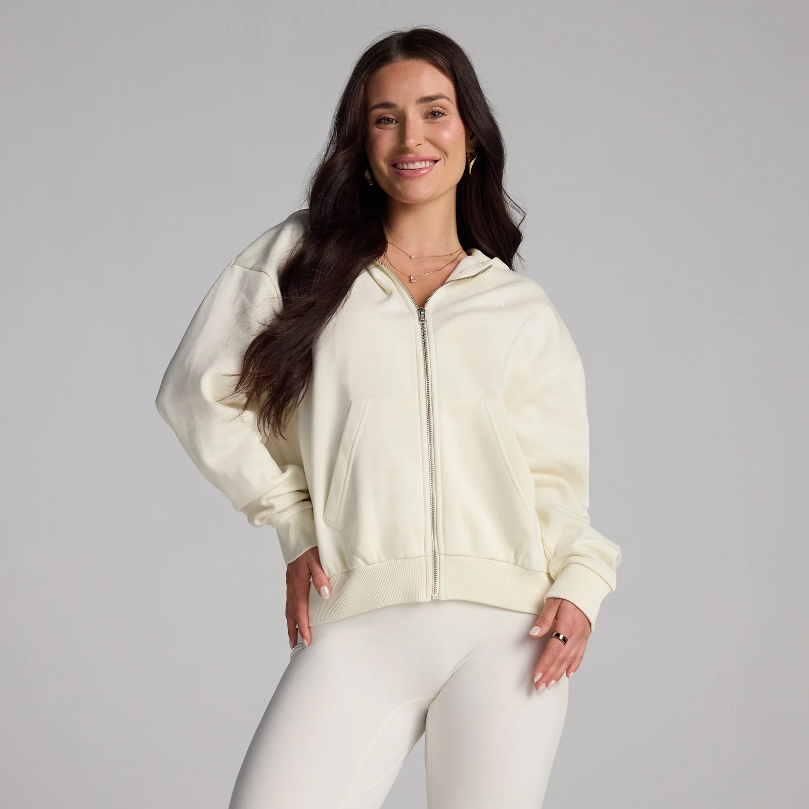 MP Women's Basics Zip Through Hoodie - Coconut - M Bilde 1