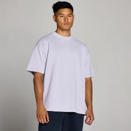 MP Men's Washed Oversized Cotton T-Shirt - Lilac Grey