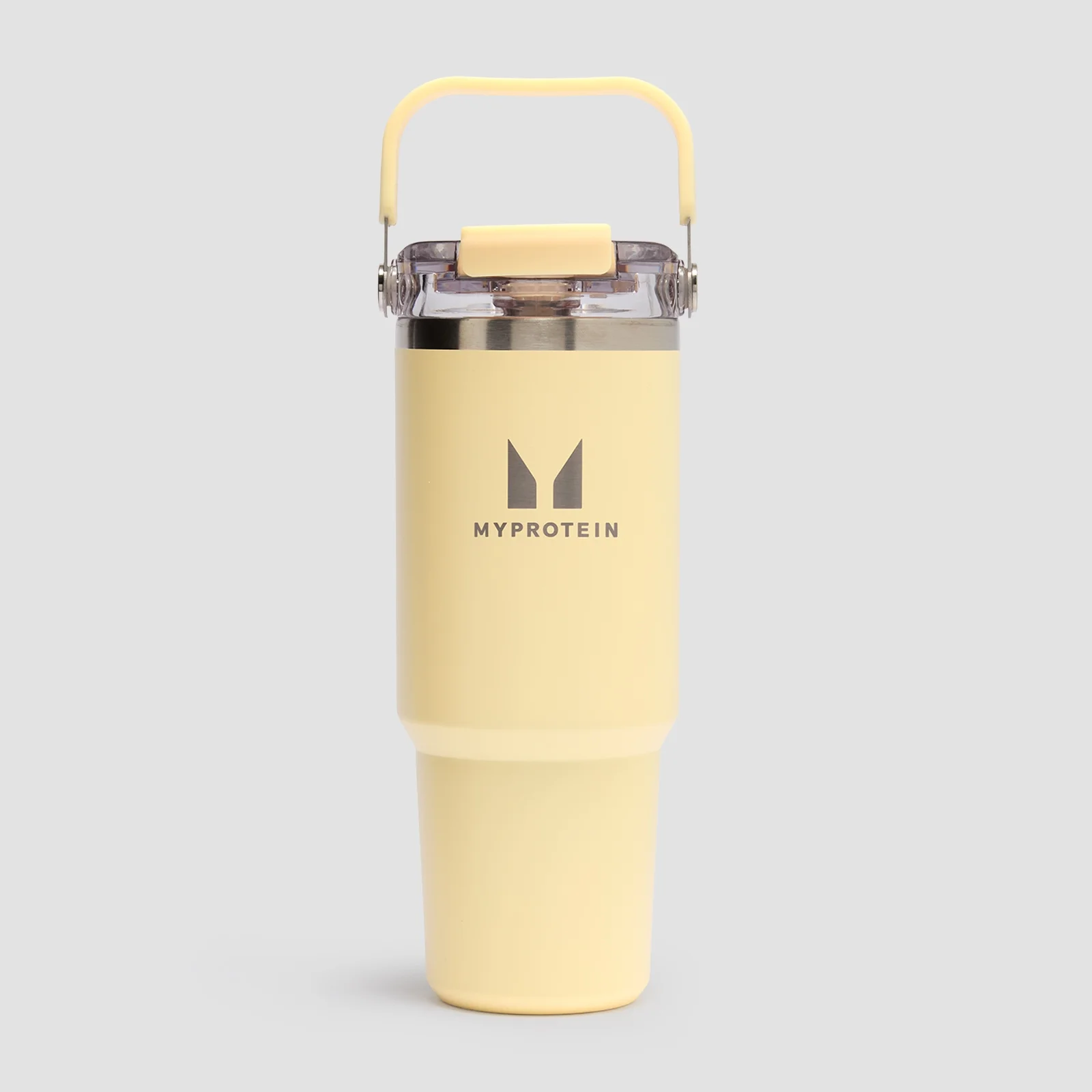 Myprotein Recycled Metal Top Handle Straw Bottle 900ml - Butter Bilde 1