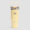 Myprotein Recycled Metal Top Handle Straw Bottle 900ml - Butter