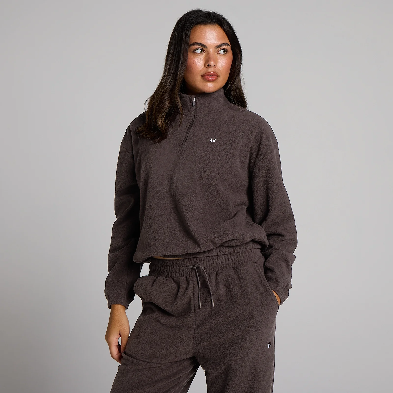 MP Women's Funnel Neck 1/4 Zip Fleece - Cocoa - S Bilde 1