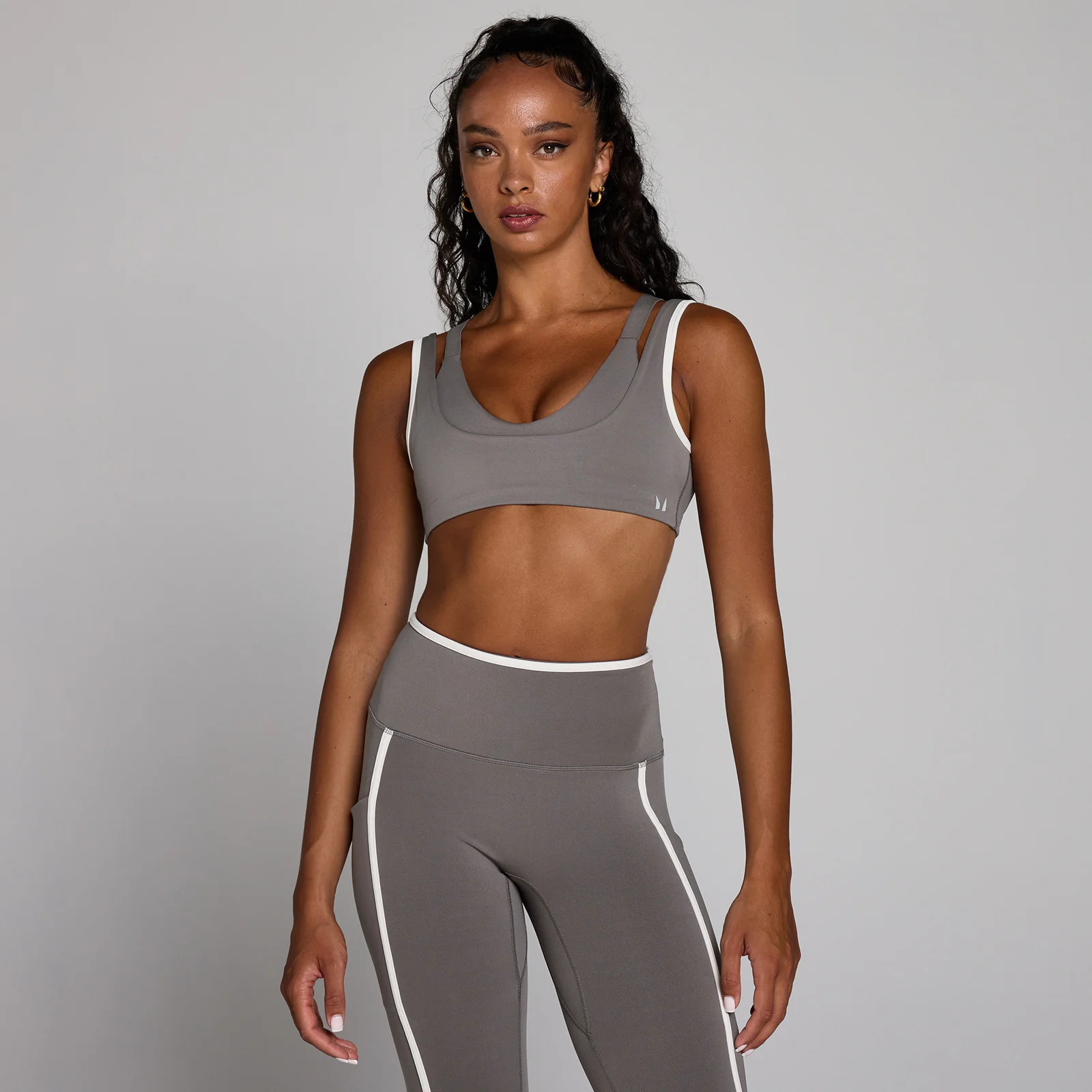 MP Women's Velocity Contrast Double Layer Sports Bra - Ash Grey - M Bilde 1