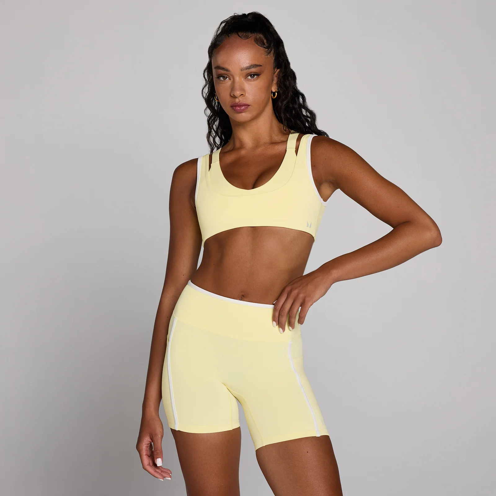 MP Women's Velocity Contrast Double Layer Sports Bra - Buttercream - XS Bilde 1