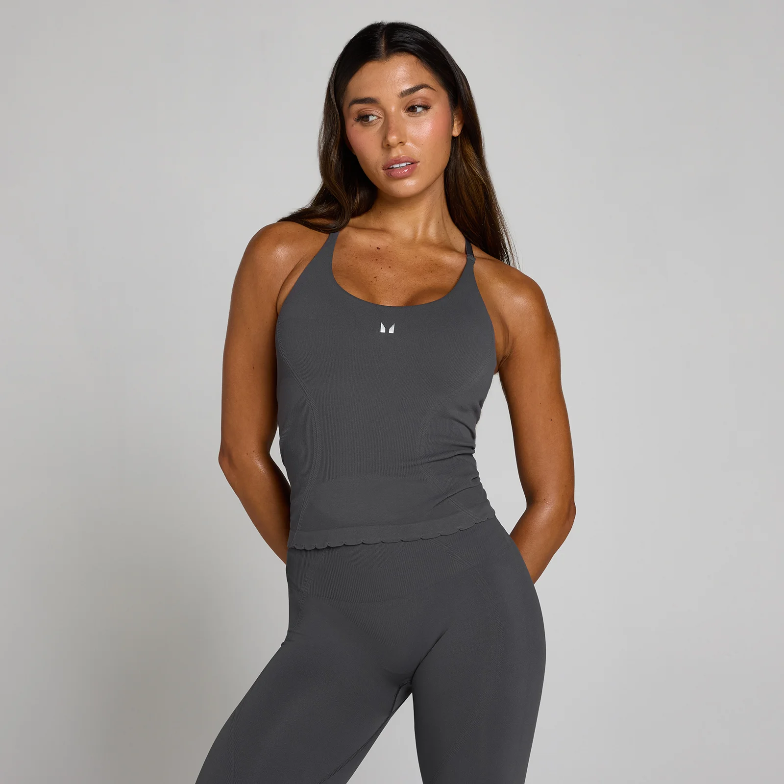 MP Women's Tempo Ultra Seamless Longline Vest - Robust Grey - XS Bilde 1