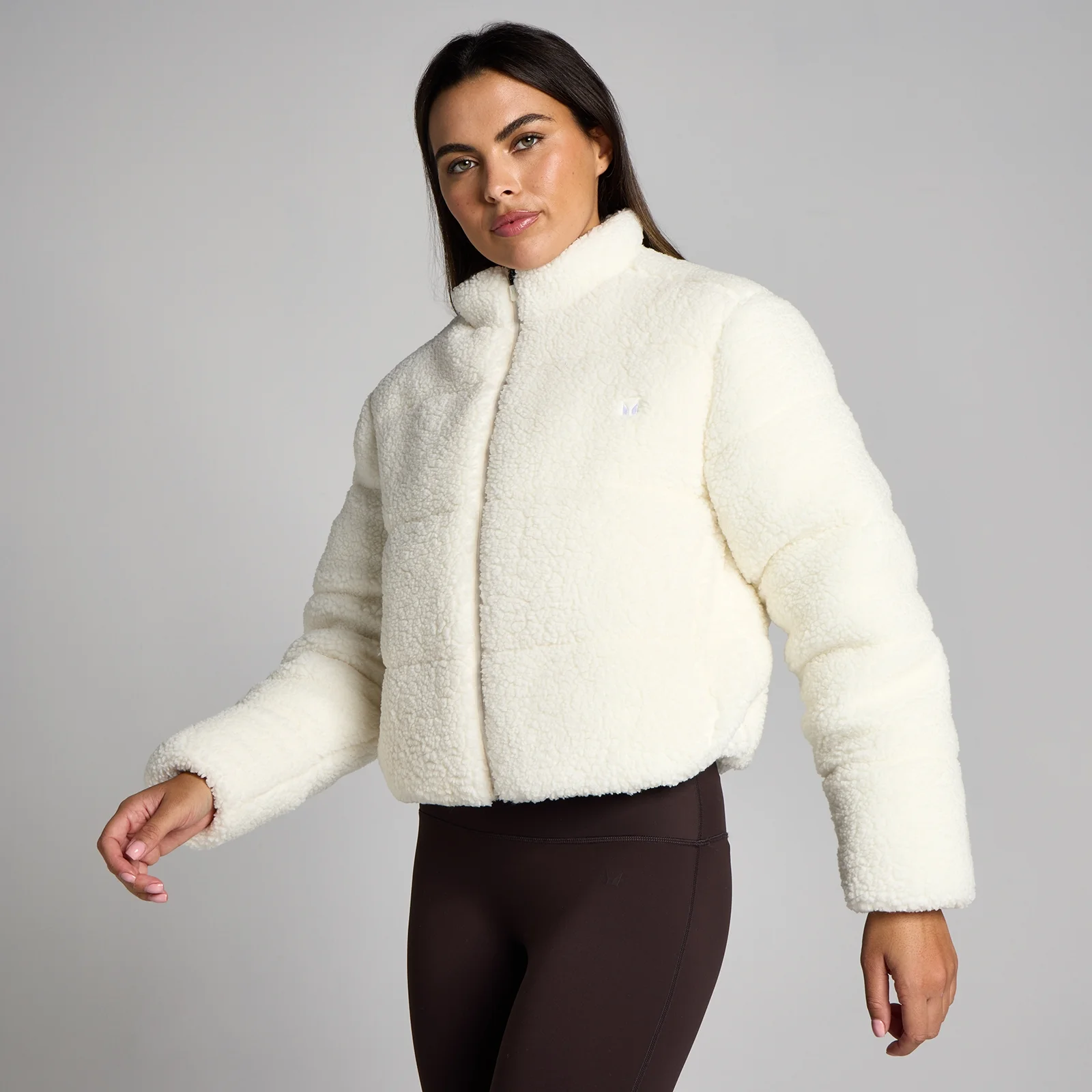 MP Women's Borg Puffer Jacket - Pearl - XS Bilde 1