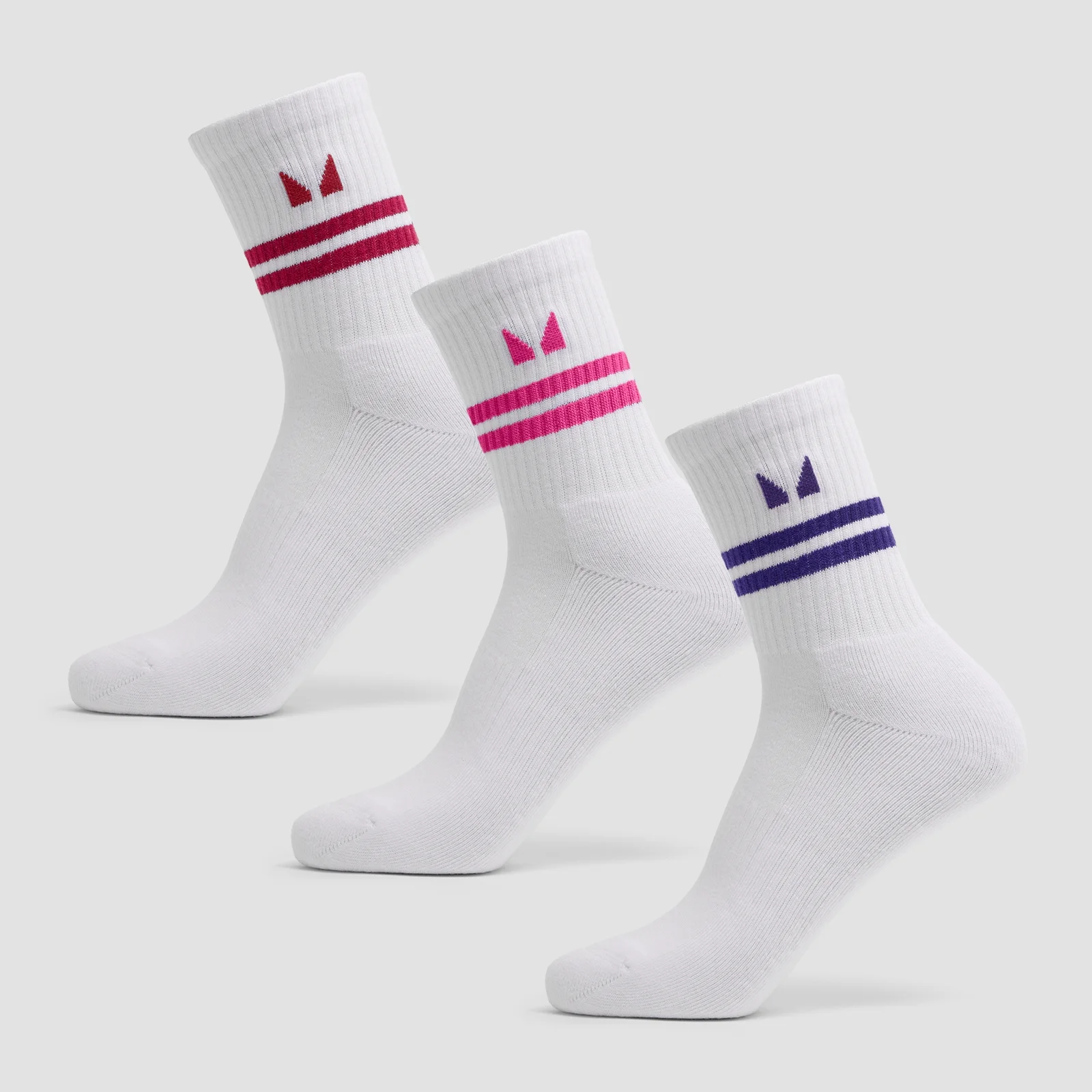 MP Stripe Retro Crew Socks (3 Pack) - Power Indigo/Bold Berry/Power Pink - UK 12-14 Bilde 1