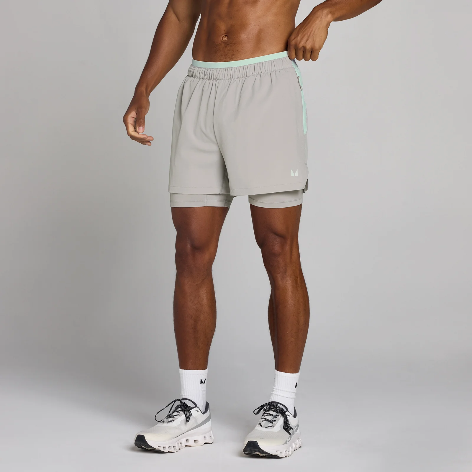 MP Men's Training Ultra 5" 2-in-1 Short - Chalk Grey - XS Bilde 1