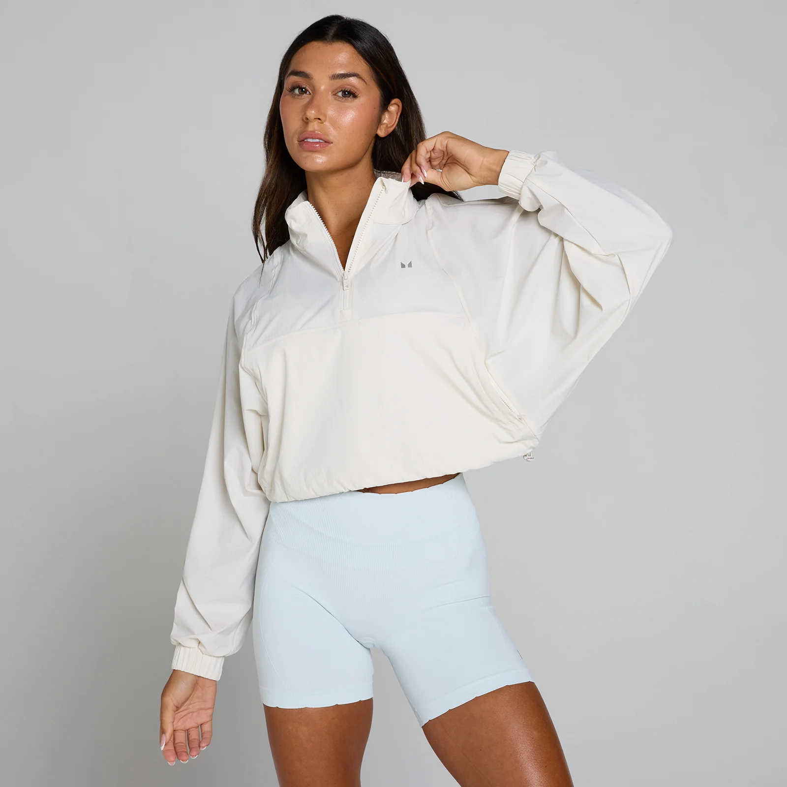 MP Women's Tempo Ultra 1/4 Zip Woven Jacket - Mist - L Bilde 1
