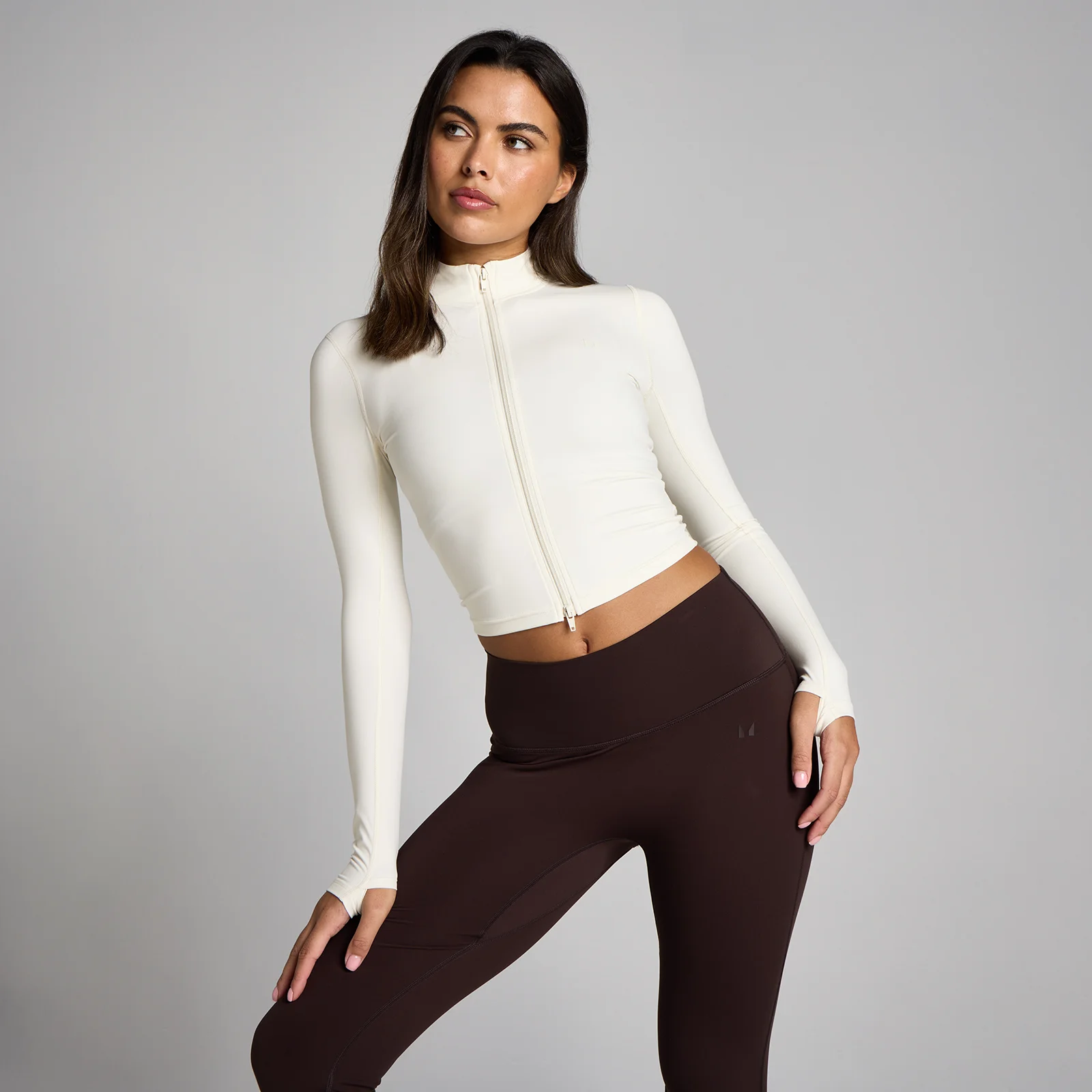 MP Women's Tempo Cropped Jacket - Vanilla - L Bilde 1