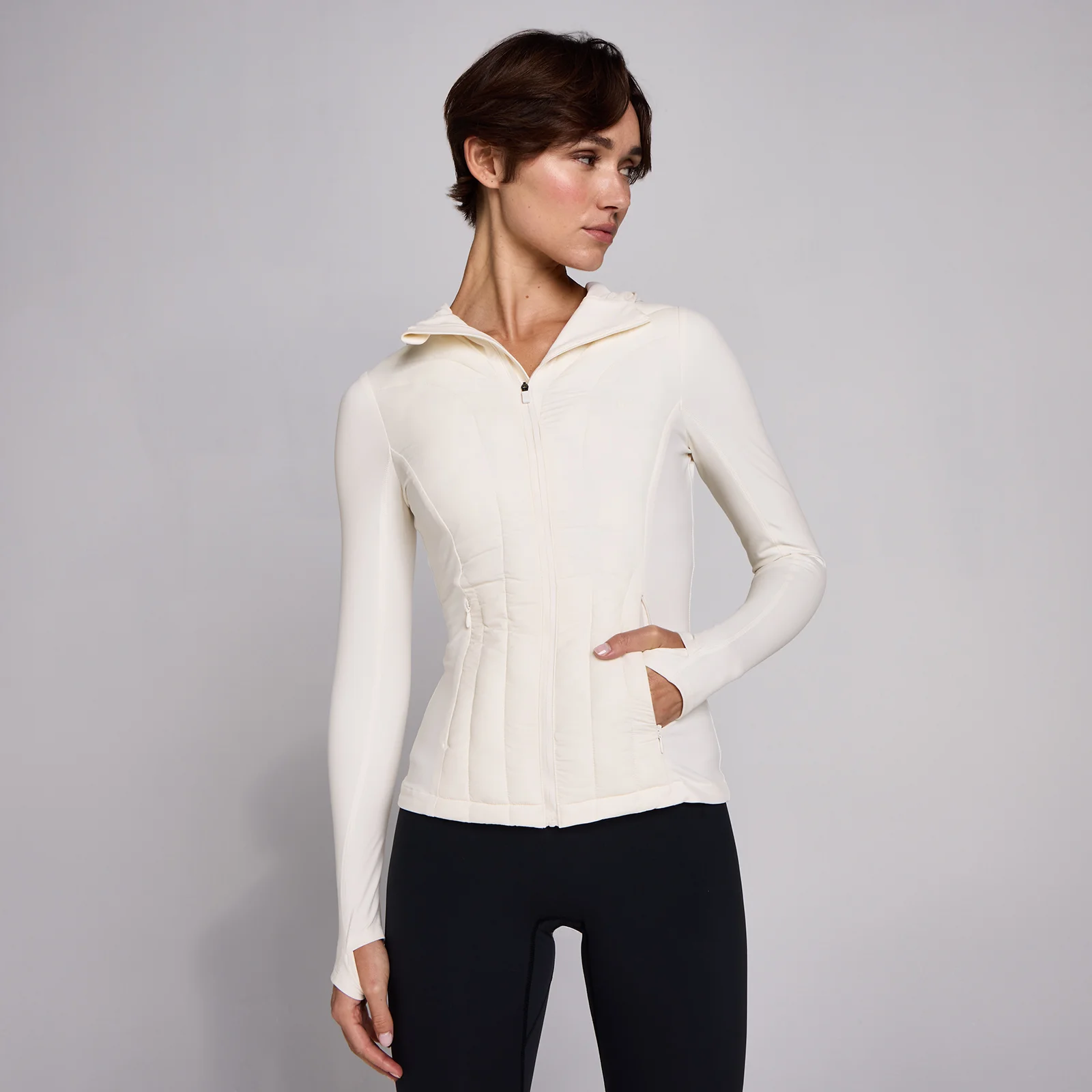 MP Women's SculptForm Hybrid Jacket - Pearl - XS Bilde 2